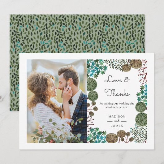 Bomen Woodland Forest | Dank u wel | KAART (Voorkant / Achterkant)