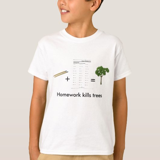Bomen worden door thuiswerk gedood t-shirt (Voorkant)