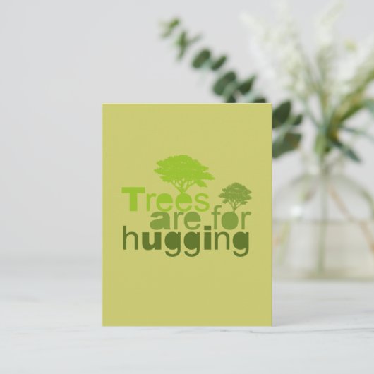 Bomen zijn bestemd om te knuffelen briefkaart (Staand voorkant)