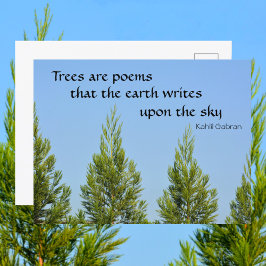 Bomen zijn gedichten Kahlil Gabran Quote Photograp Briefkaart