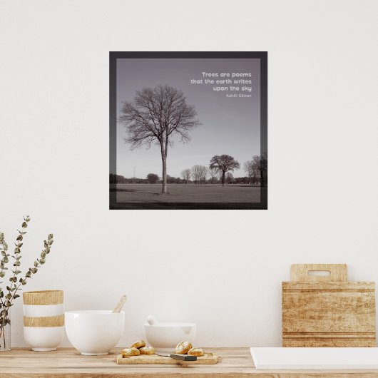 Bomen zijn gedichten poster (Keuken)