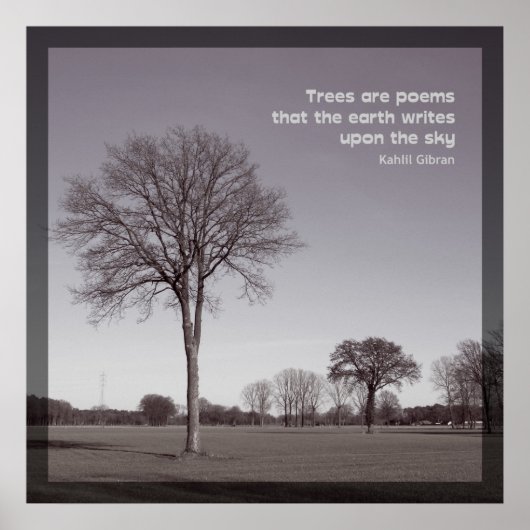 Bomen zijn gedichten poster (Voorkant)