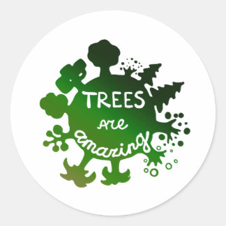 Bomen zijn geweldig ronde sticker