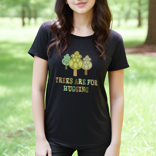 Bomen zijn om te knuffelen Grillen Zwarte T-shirt 