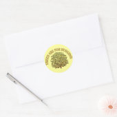 Bomen zijn om te knuffelen ronde sticker (Envelop)