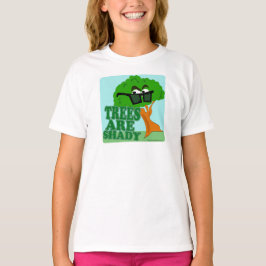 Bomen zijn schaduwrijke grappige Natuur Cartoon T-shirt