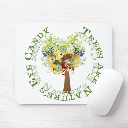 Bomen zijn Snoep Muismat (Met muis)