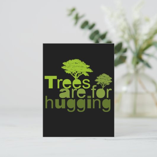 Bomen zijn voor knuffelen T-shirt / Earth Day T-sh Briefkaart (Staand voorkant)