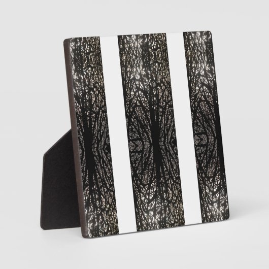 Bomen zwart en wit fotoplaat (Voorkant)