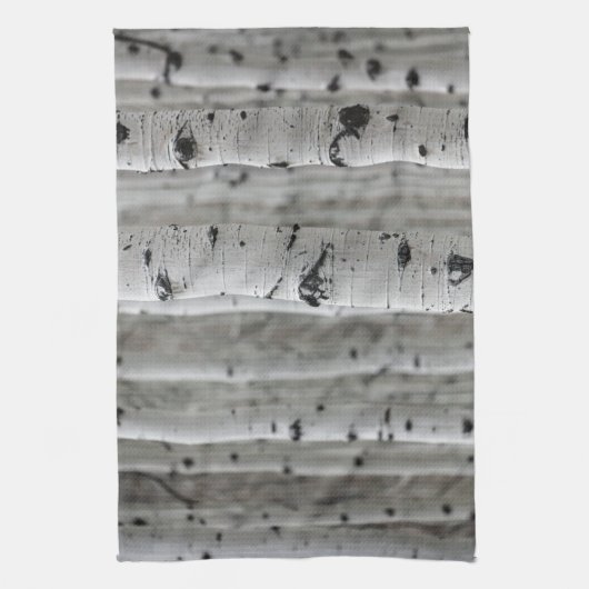 Bomen, zwart-wit, winterkeuken theedoek (Verticaal)