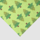 Bomenpatroon op groen tissuepapier (Detail)