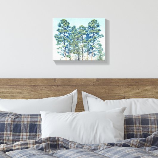 Bomenrij Canvas Afdruk (Insitu (Slaapkamer))