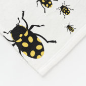 Bometelbugs op wit fleece deken (Hoek)