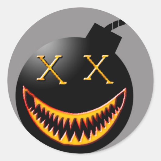 bomgezicht ronde sticker (Voorkant)