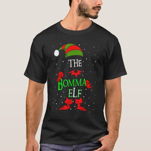 Bomma Elf Group Matching Family Kerstmis Pajama o T-shirt (Voorkant)