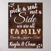  bommen Kies een zitplaats Poster (Voorkant)