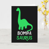 Bompa-saurus Funny Dino Dinosaur Bompasaurus  Kaart (Gele Bloem)
