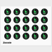 Bompa-saurus Grappige Dino Dinosaur Bompasaurus  Ronde Sticker (Vel)