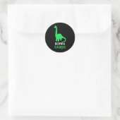 Bompa-saurus Grappige Dino Dinosaur Bompasaurus  Ronde Sticker (Tas)