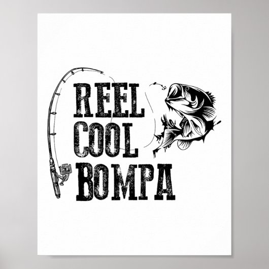 Bompa visspoel Cool Bompa grappig cadeau Poster (Voorkant)