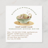 Bompspa voor zeep Brandend Vierkante Visitekaartje (Achterkant)