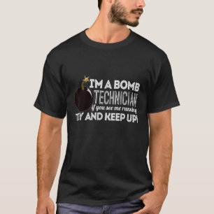 Bomtechnicus grappig als je me ziet rennen t-shirt