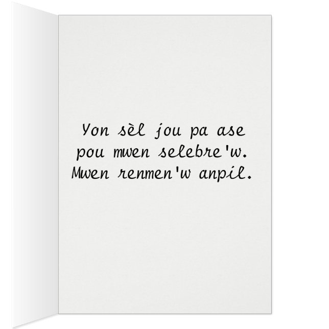 Bon anivèsè cheri (Binnen (Rechts))