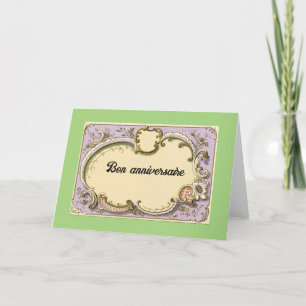 Bon anniversaire (Happy Birthday) Wenskaart Bedankkaart