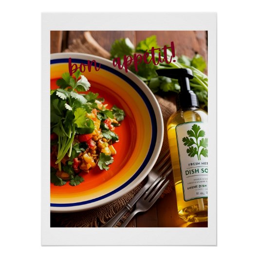 Bon Appétit – Anti-koriander zeepgrap Perfect Poster (Voorkant)