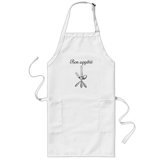 Bon appétit Apron Lang Schort (Voorkant)