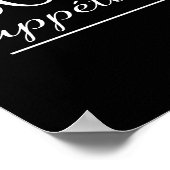 BON APPETIT Black Kitchen Dinner Quote Poster (Hoek)