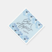 Bon Appetit Blue Floral Servet (Hoek)