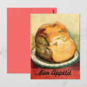 Bon Appetit Bread Recipe Card Briefkaart (Voorkant / Achterkant)