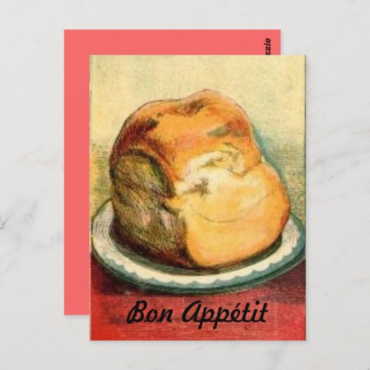 Bon Appetit Bread Recipe Card Briefkaart (Voorkant / Achterkant)