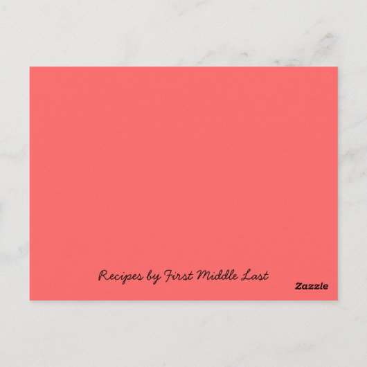 Bon Appetit Bread Recipe Card Briefkaart (Achterkant)