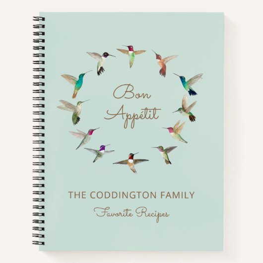 Bon Appétit California Hummingbird Recipe Notitieboek (Voorkant)