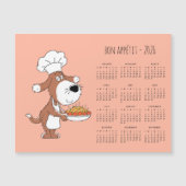 Bon Appétit Cartoon Chef Kok Hondenkalender 2026 (Voorkant)