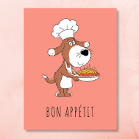 Bon Appétit Chef Cook Schattige Funny Dog Puppy Ca