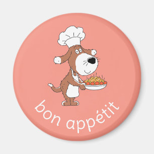 Bon Appétit Chef Cook Schattige Funny Dog Puppy Ca Magneet