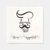 Bon Appetit Chef Paper Napkin Servet (Voorkant)