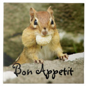 Bon Appetit Chipmunk Trivet Tegeltje (Voorkant)