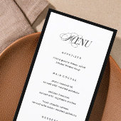 Bon Appetit Classic Elegante Fancy bruiloft Menu