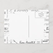 Bon Appetit Classic  Frans Zwart-wit Briefkaart (Achterkant)