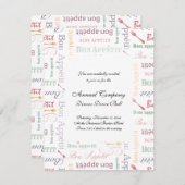 Bon Appetit Classic Pattern Kaart (Voorkant / Achterkant)