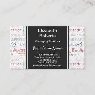Bon Appetit Classic Pattern Visitekaartje