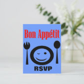 Bon Appetit Dinner Party Kaart (Staand voorkant)