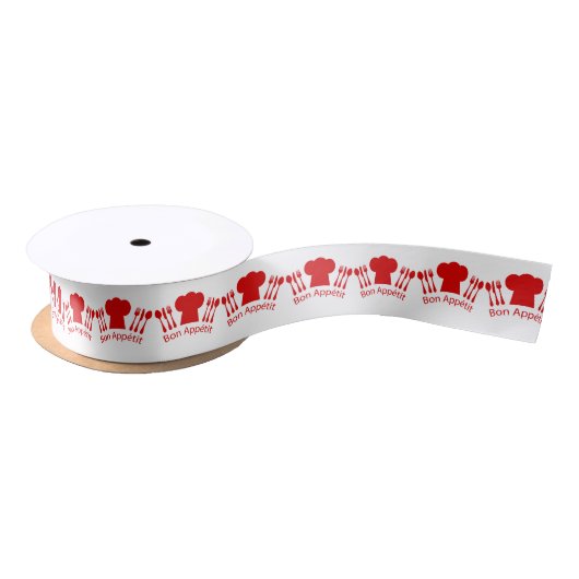 Bon Appetit Elegant Chef Pet Satijnen Lint (Spoel)