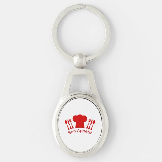 Bon Appetit Elegant Chef Pet Sleutelhanger (Voorkant)