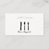 Bon Appetit en Silverware Visitekaartje (Voorkant)