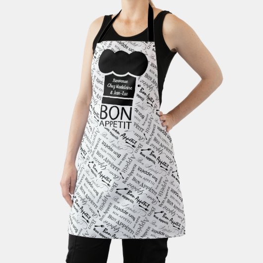 Bon Appétit et Bienvenue Chez Nous French Language Schort (Insitu)
